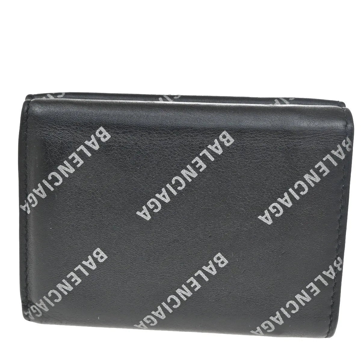 Balenciaga Trifold Leather, Black, Leather, Wallet
