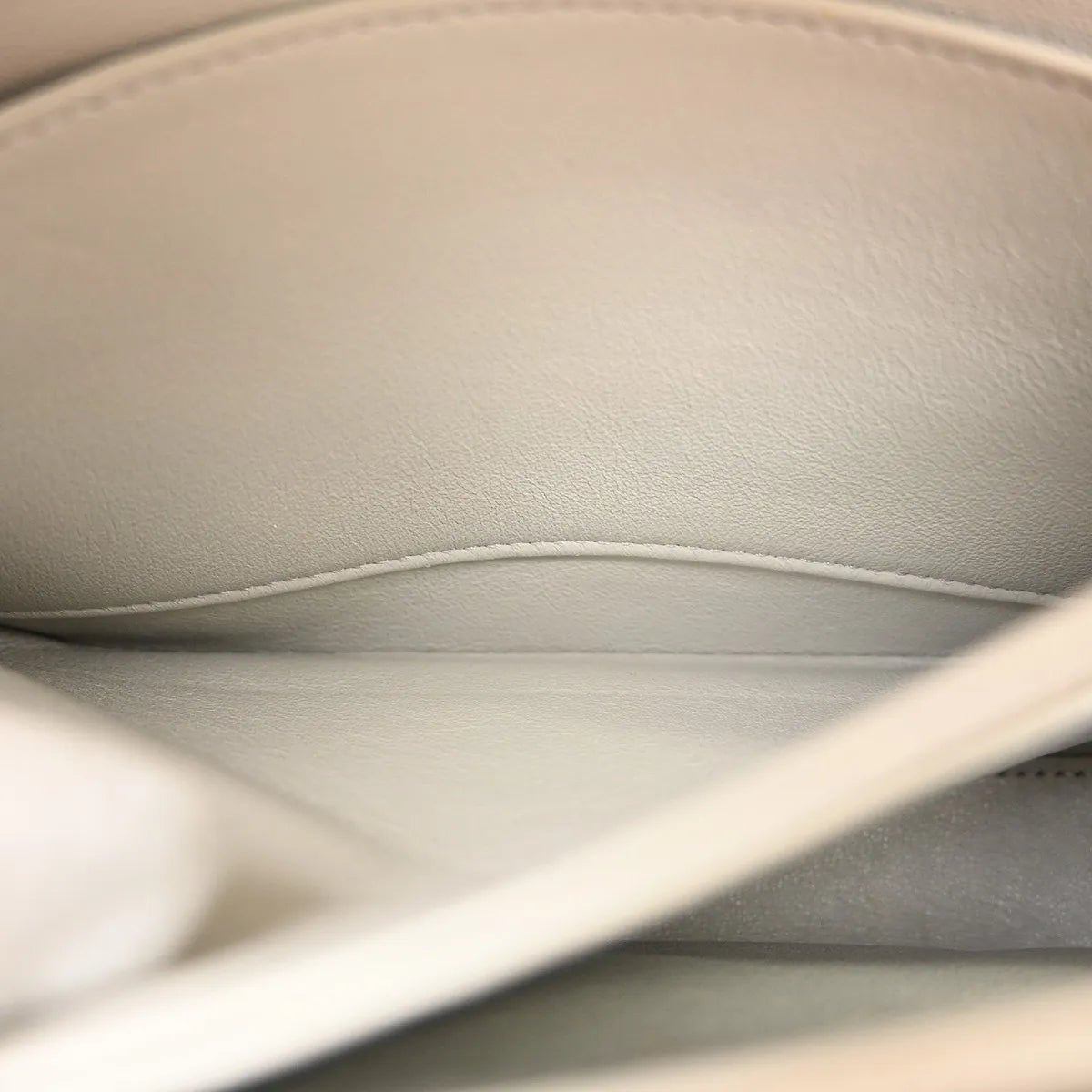 Celine C Bag Leather, Gray, Leather, Shoulder Bag