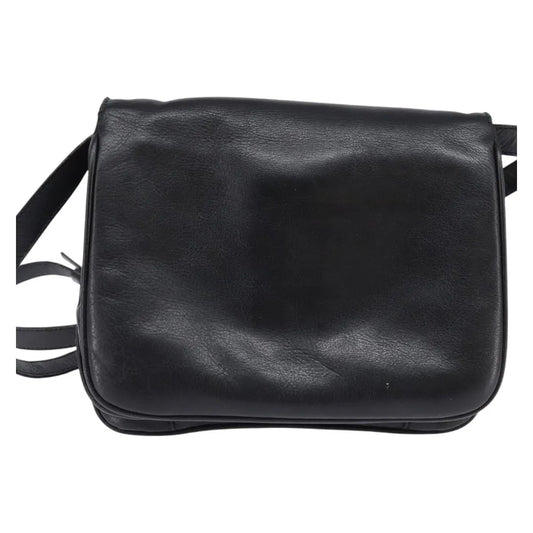 Celine Vintage Leather, Black, Leather, Shoulder Bag
