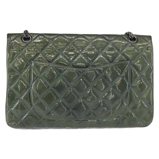 Chanel Reissue 2.55 Flap Quilted Patent, Green, Metal, Shoulder Bag