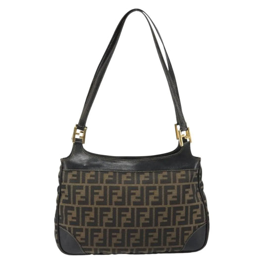 Fendi Chef Hobo Zucca Canvas, Brown, Canvas, Shoulder Bag