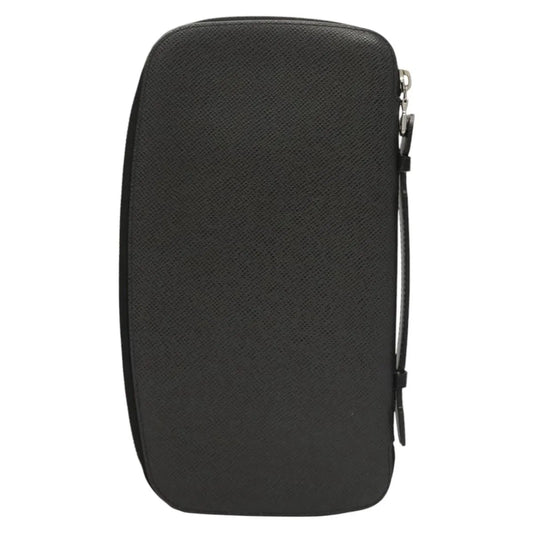 Louis Vuitton Atoll Organizer Taiga Leather, Gray, Leather, Wallet