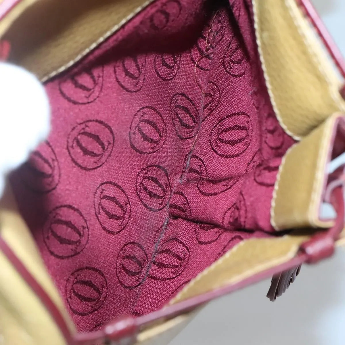 cartier Tasseled Must de Cartier Leather, Yellow, Leather, Shoulder Bag