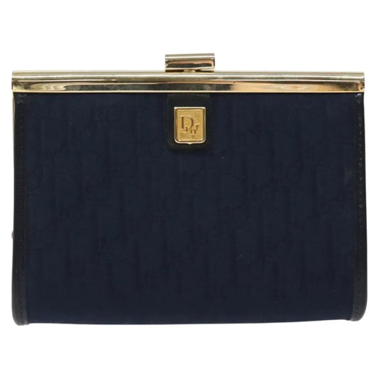 Christian Dior Trotter Canvas, Navy, Canvas, Clutch