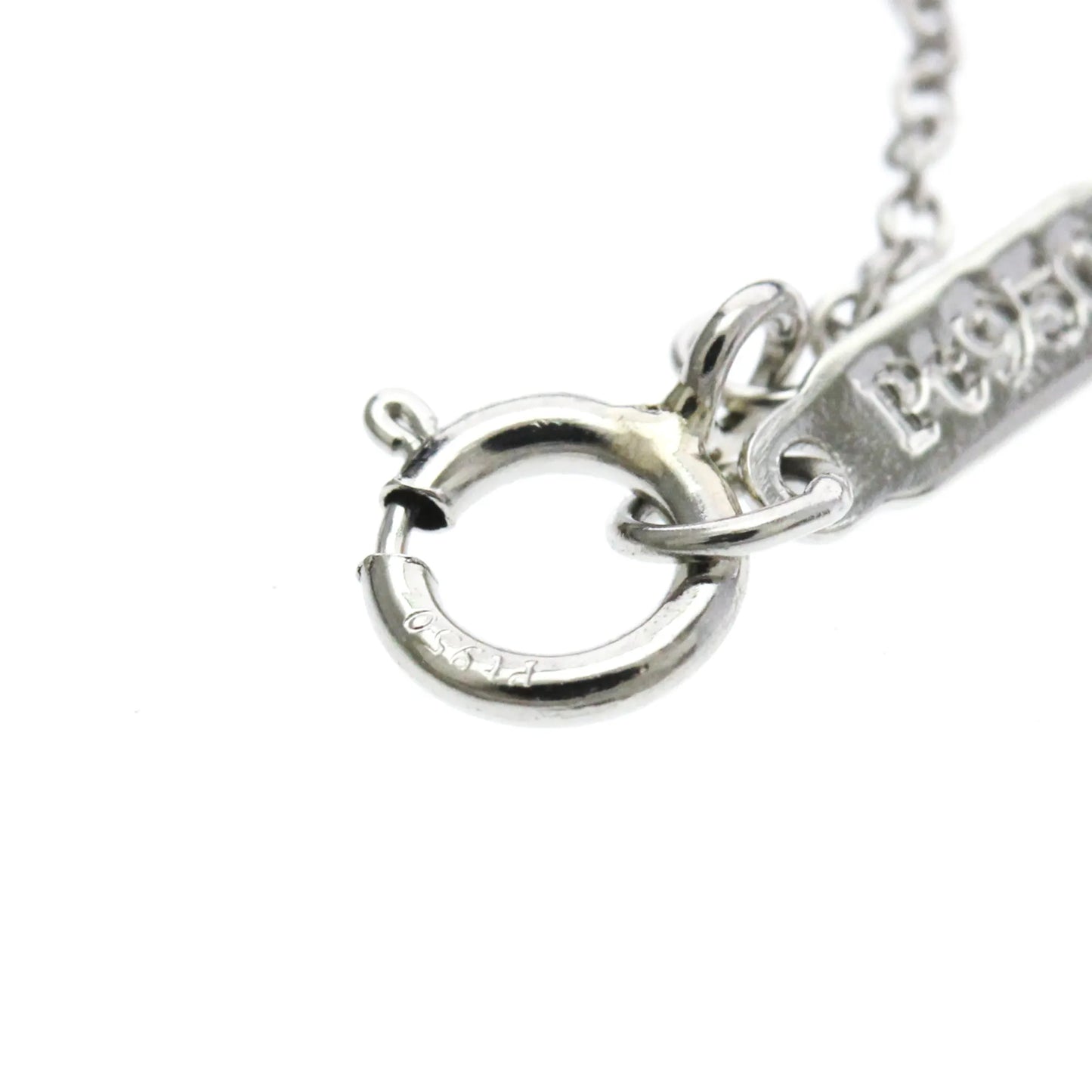 Tiffany & Co. Open Circle Pendant Platinum with Diamonds, Silver, Platinum, Necklace