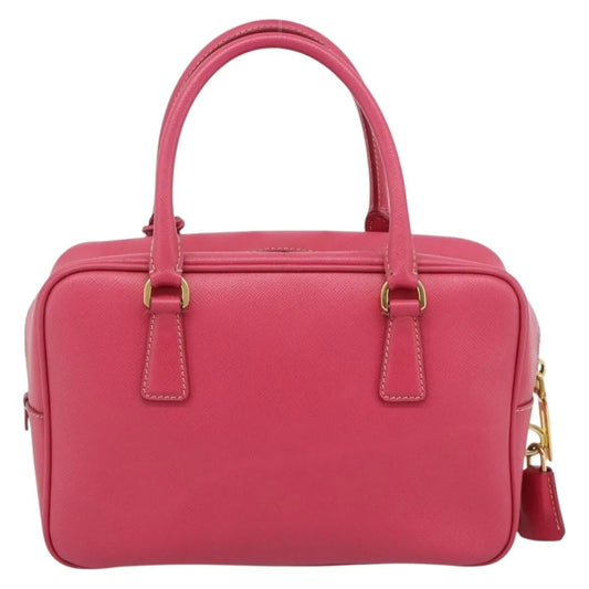 Prada Bauletto Saffiano Leather, Pink, Leather, Handbag