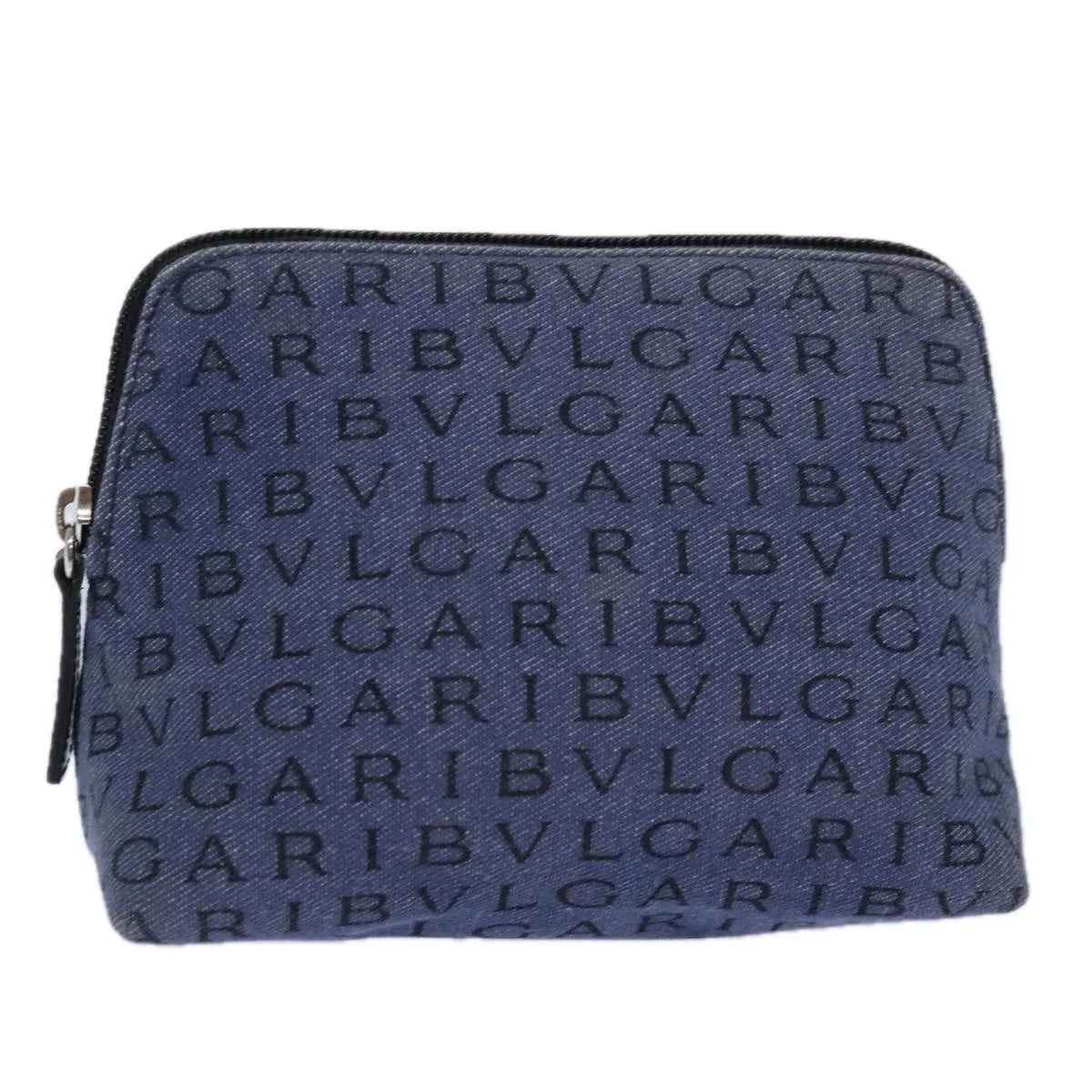 Bvlgari Pouch Canvas, Blue, Canvas, Clutch
