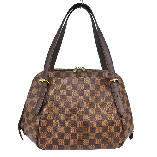 Louis Vuitton Belem Damier Ebene, Brown, Canvas, Shoulder Bag