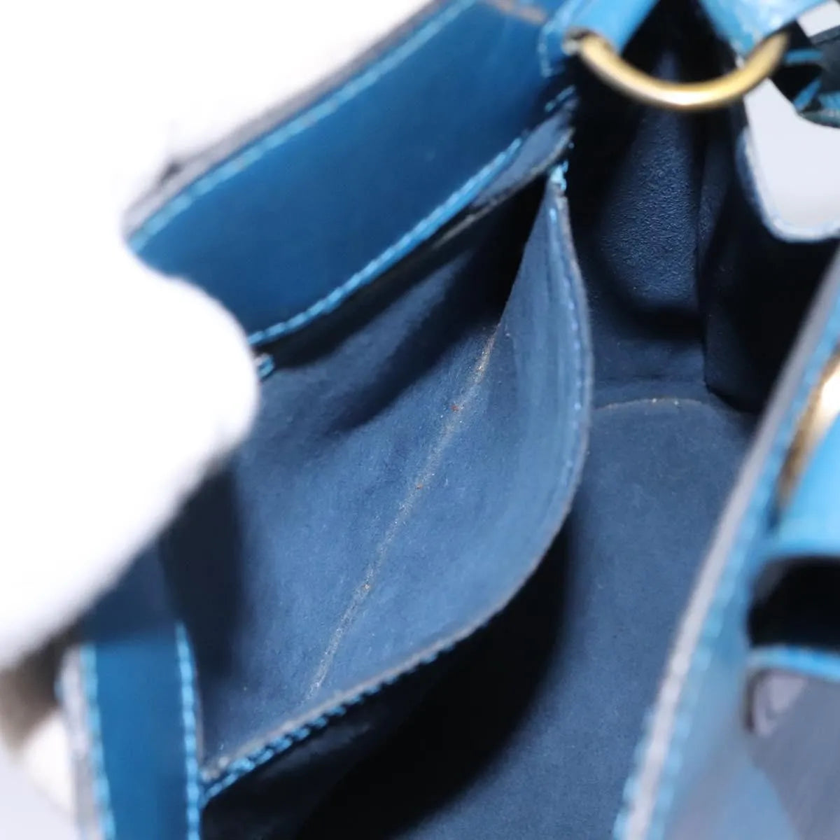 Louis Vuitton Cluny Epi Leather, Blue, Leather, Shoulder Bag