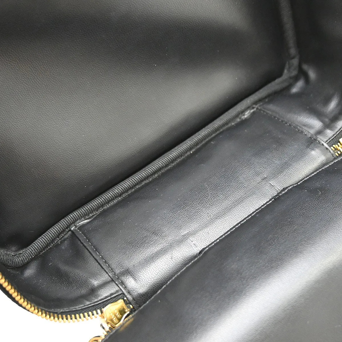 Chanel Vintage Timeless Zip Around Vanity Case Caviar, Black, Leather, Handbag