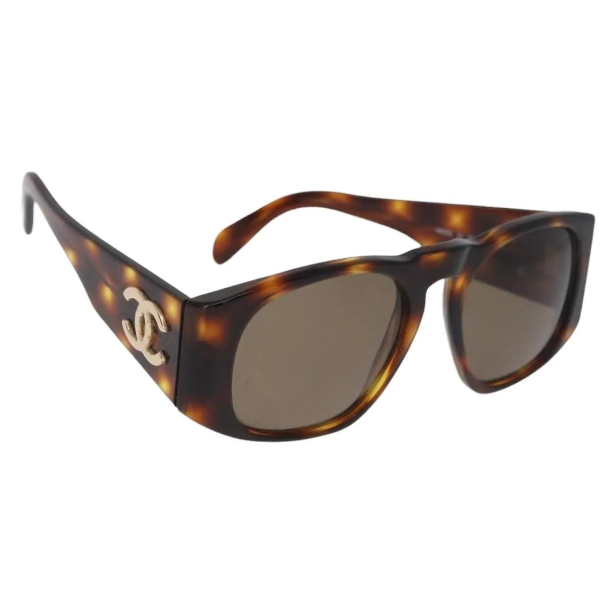 Chanel Logo CC Plastic, Brown, Plastic, Sunglasses