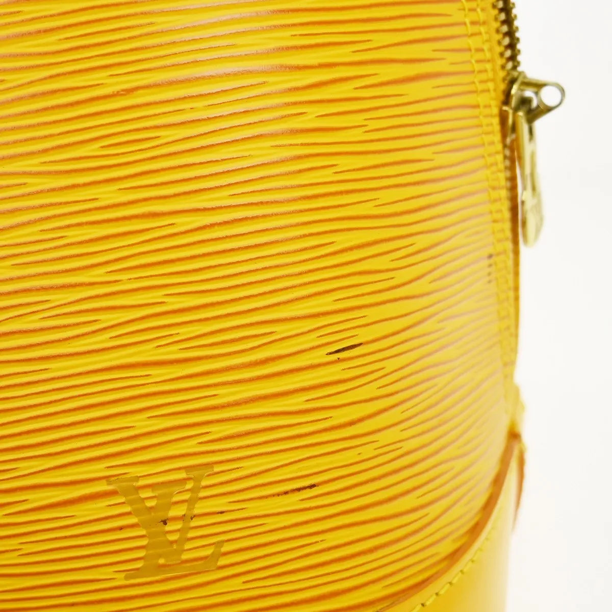 Louis Vuitton Alma Epi, Yellow, Leather, Handbag