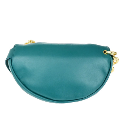 Bottega Veneta The Chain Leather, Green, Leather, Handbag