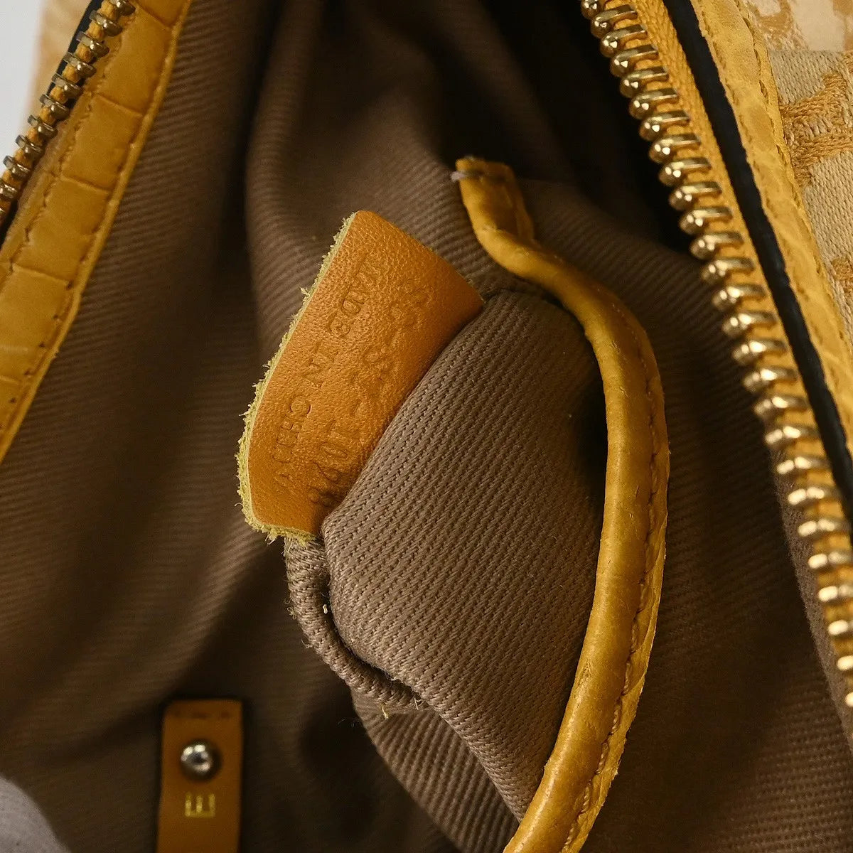 Celine Handbag Canvas, Yellow, Canvas, Handbag