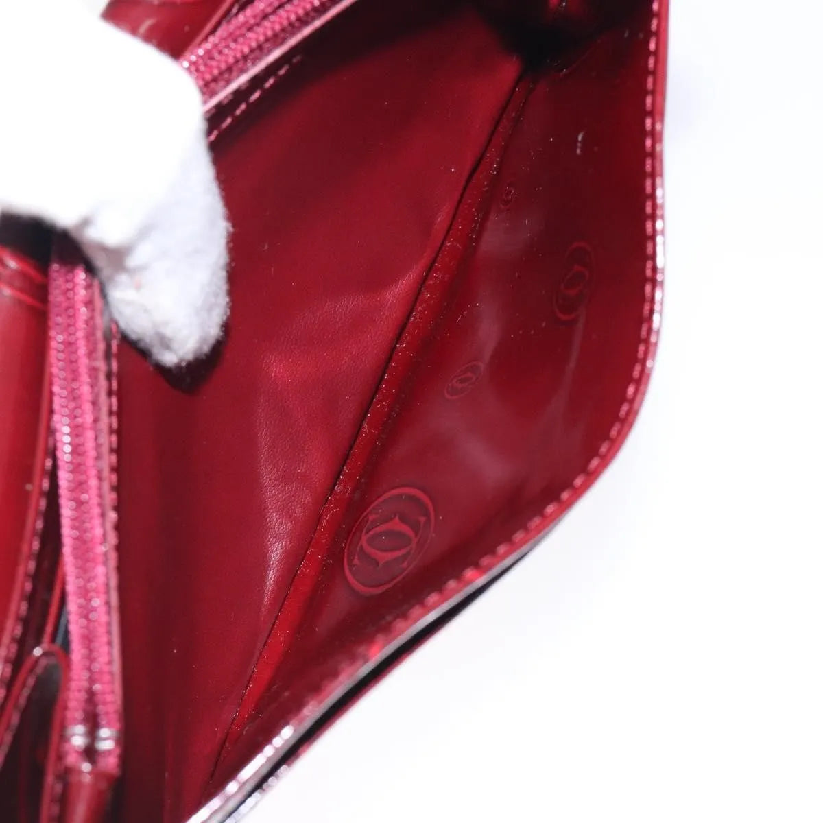 Cartier Happy Birthday Long Patent leather, Burgundy, Patent Leather, Wallet