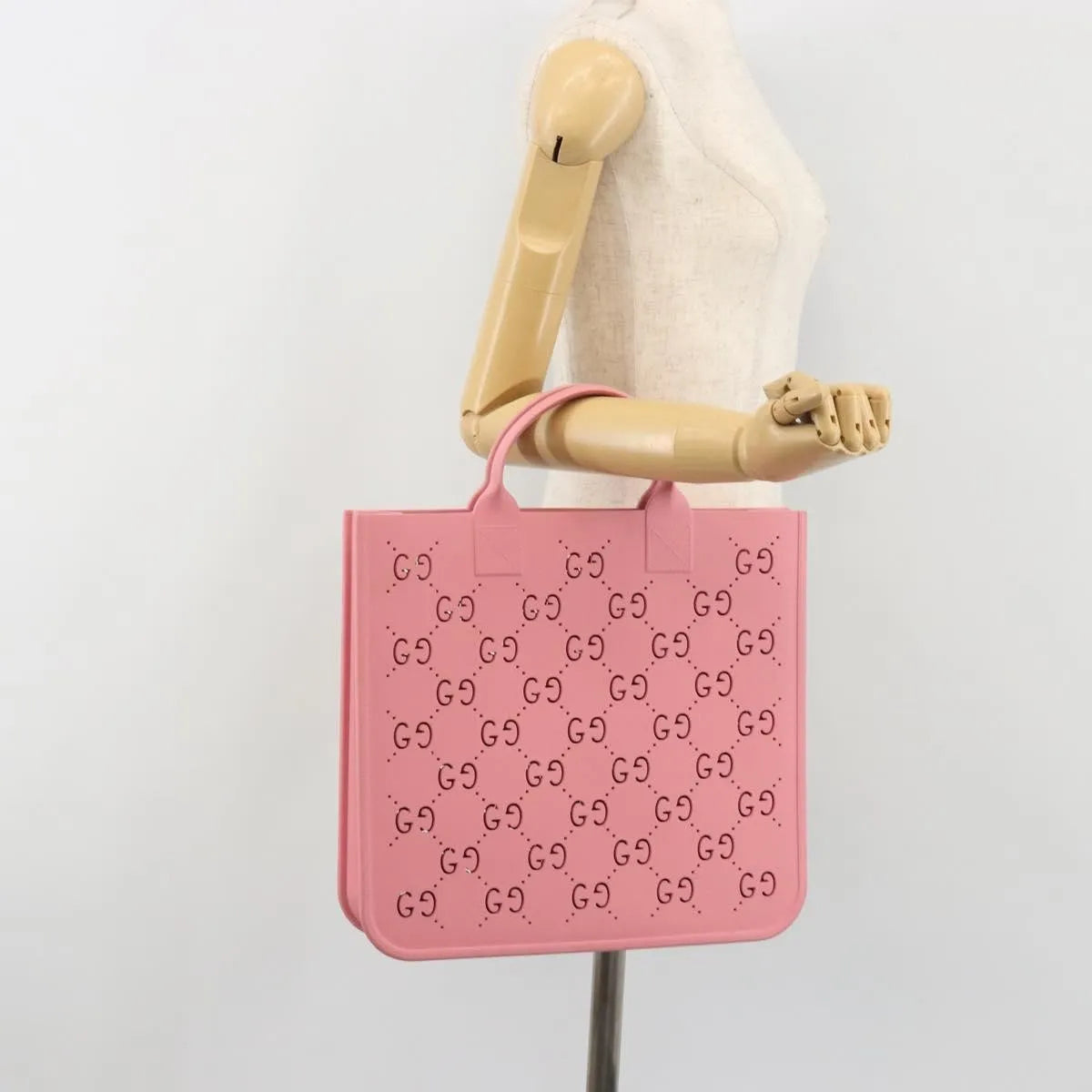 Gucci Children's Tote Printed GG Coated Canvas, Pink, Rubber, Tote Bag