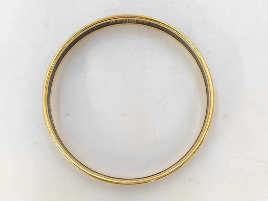 Hermes Uni Bangle Enamel, Multicolour, Metal, Bracelet