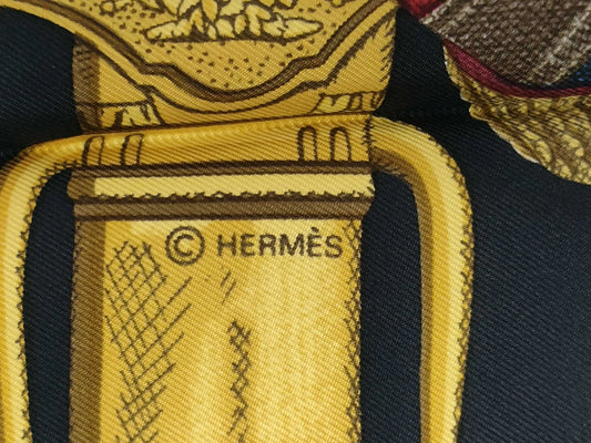 Hermes Carré 90 Silk multicolor, Blue, Silk, Scarf