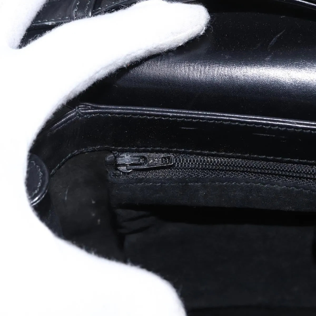 Gucci Vintage Leather, Black, Leather, Shoulder Bag