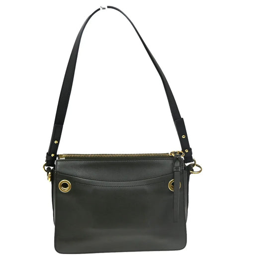 Chloe Roy Leather, Black, Suede, Shoulder Bag