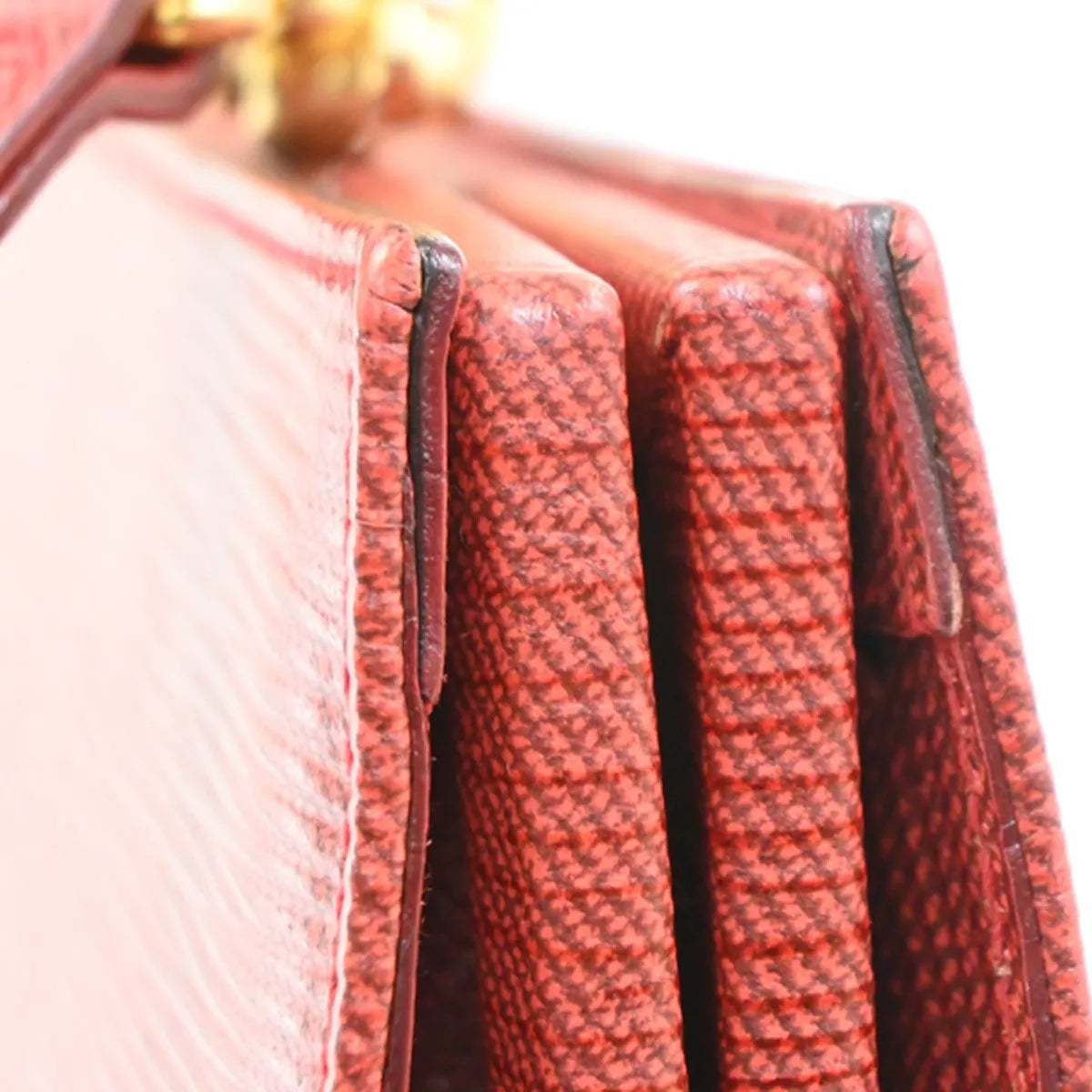 Fendi Vintage Top Handle Leather, Red, Leather, Tote Bag