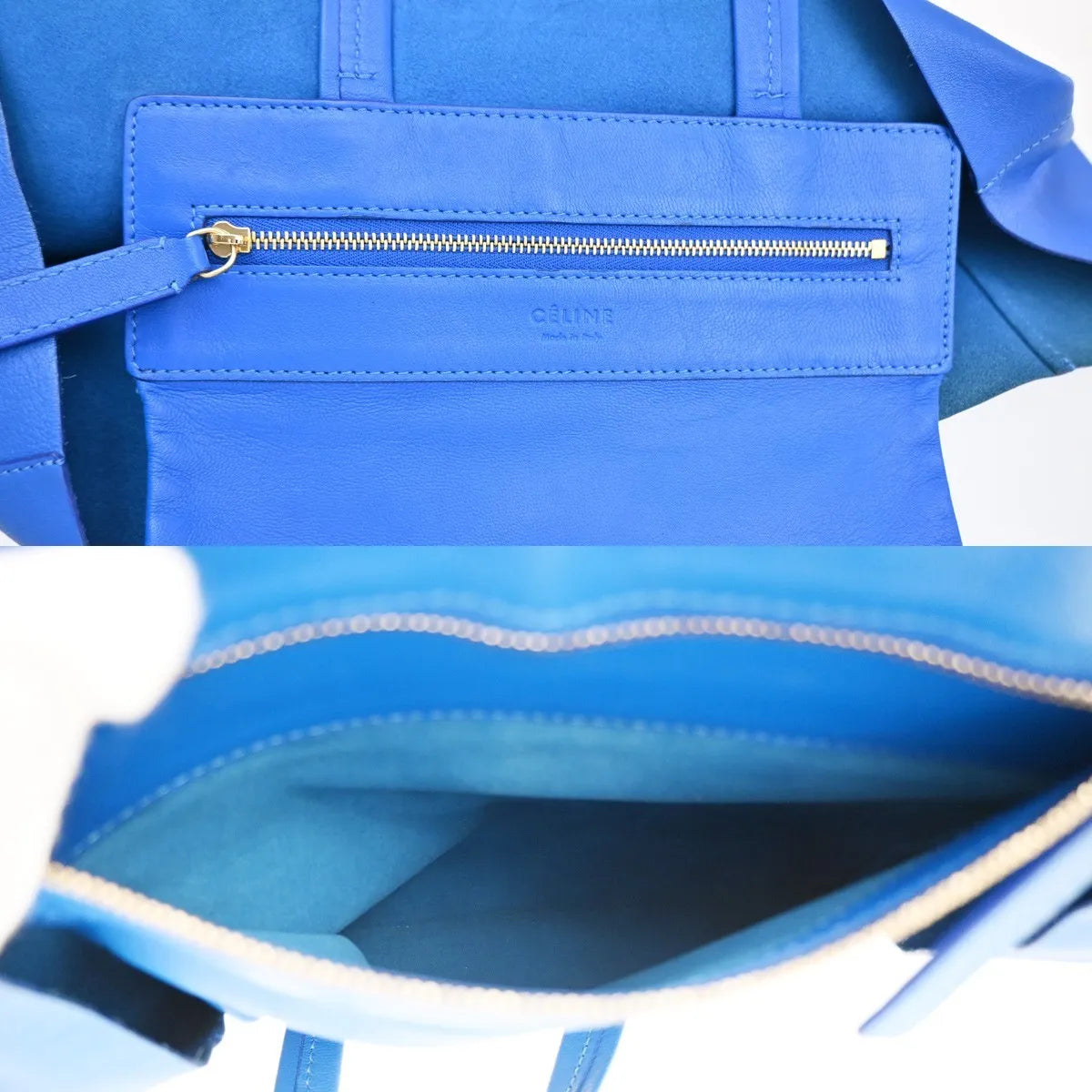 Celine Vertical Bi-Cabas Tote Leather, Multicolour, Leather, Tote Bag