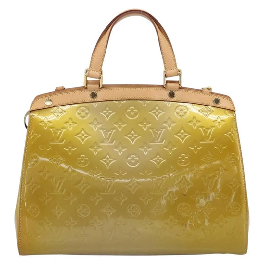 Louis Vuitton Brea Monogram Vernis, Beige, Patent Leather, Handbag