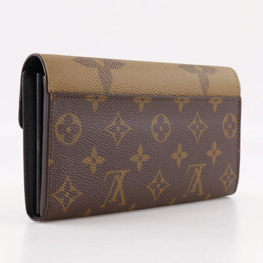 Louis Vuitton Sarah Wallet NM Reverse Monogram Giant and Monogram Canvas, Brown, Canvas, Wallet