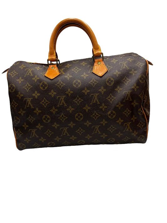 Louis Vuitton Speedy Monogram Canvas, Brown, Canvas, Handbag