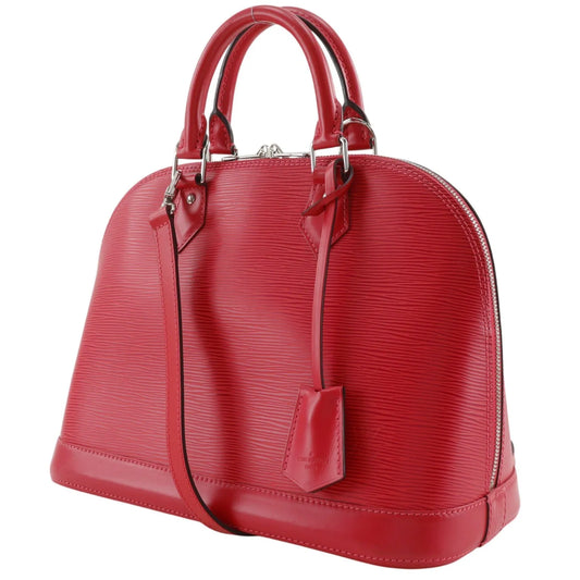 Louis Vuitton Alma Epi, Red, Leather, Handbag