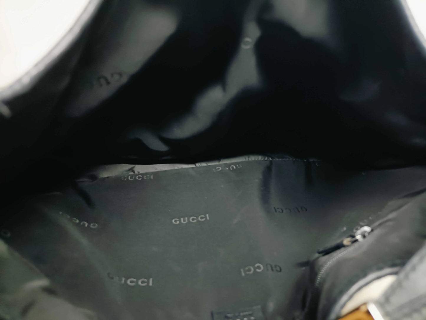 Gucci Vintage Jackie Canvas, Beige, Canvas, Handbag