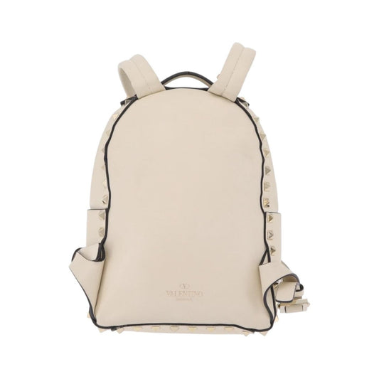 Valentino Garavani Rockstud Leather, Beige, Leather, Tote Bag