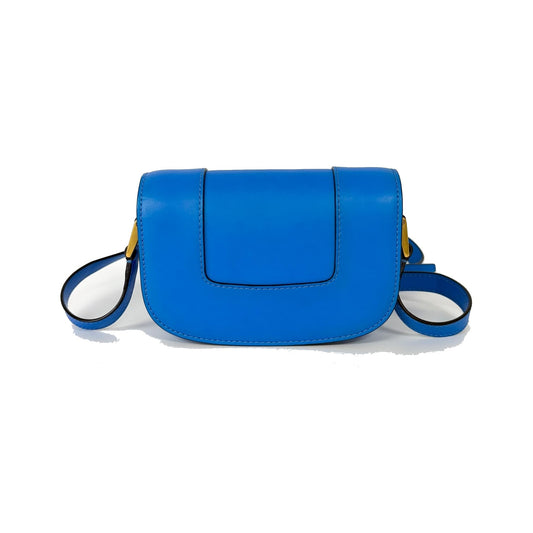 Valentino Garavani Supervee Leather, Blue, Leather, Crossbody Bag