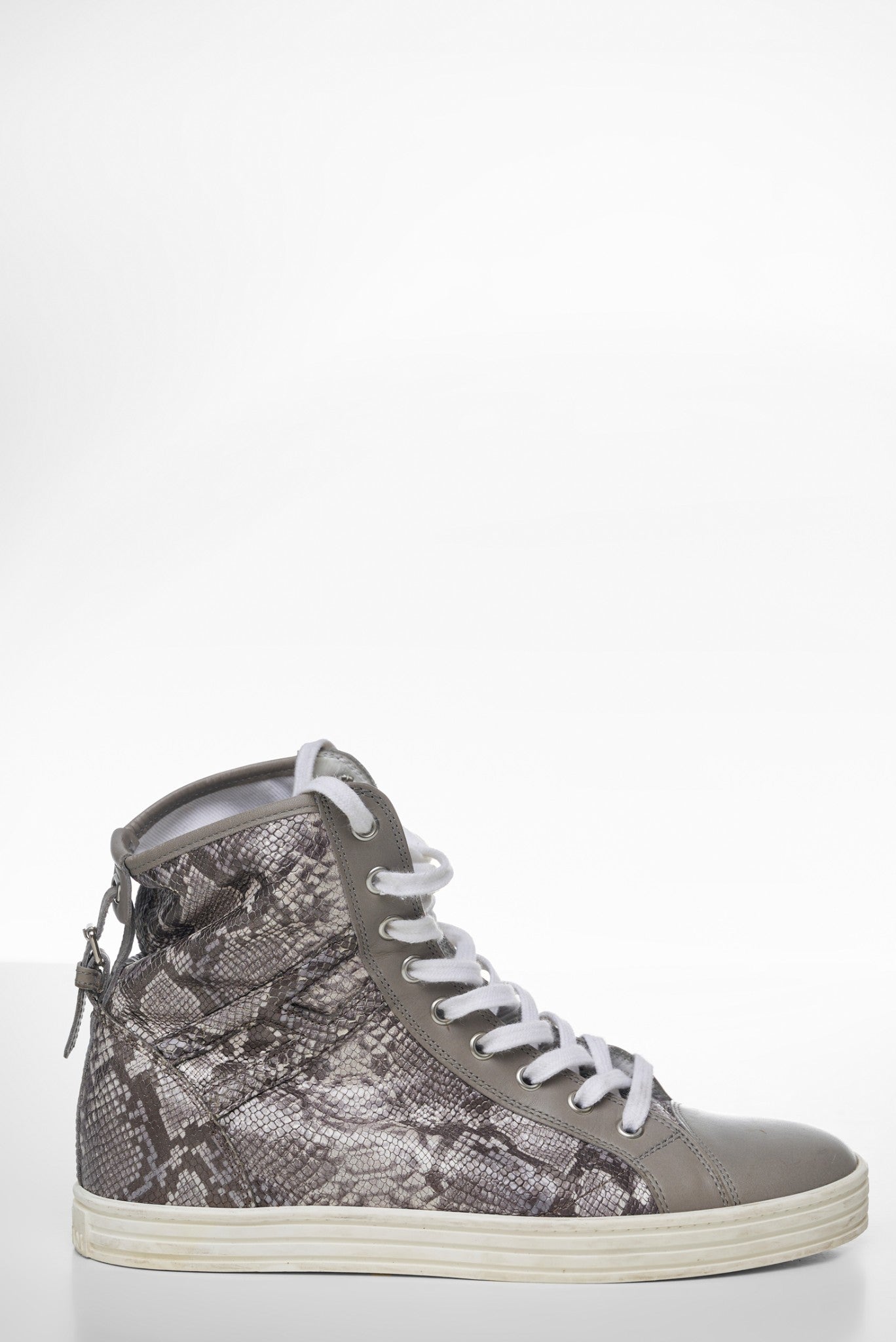 Hogan Grey Snakeskin Sneakers