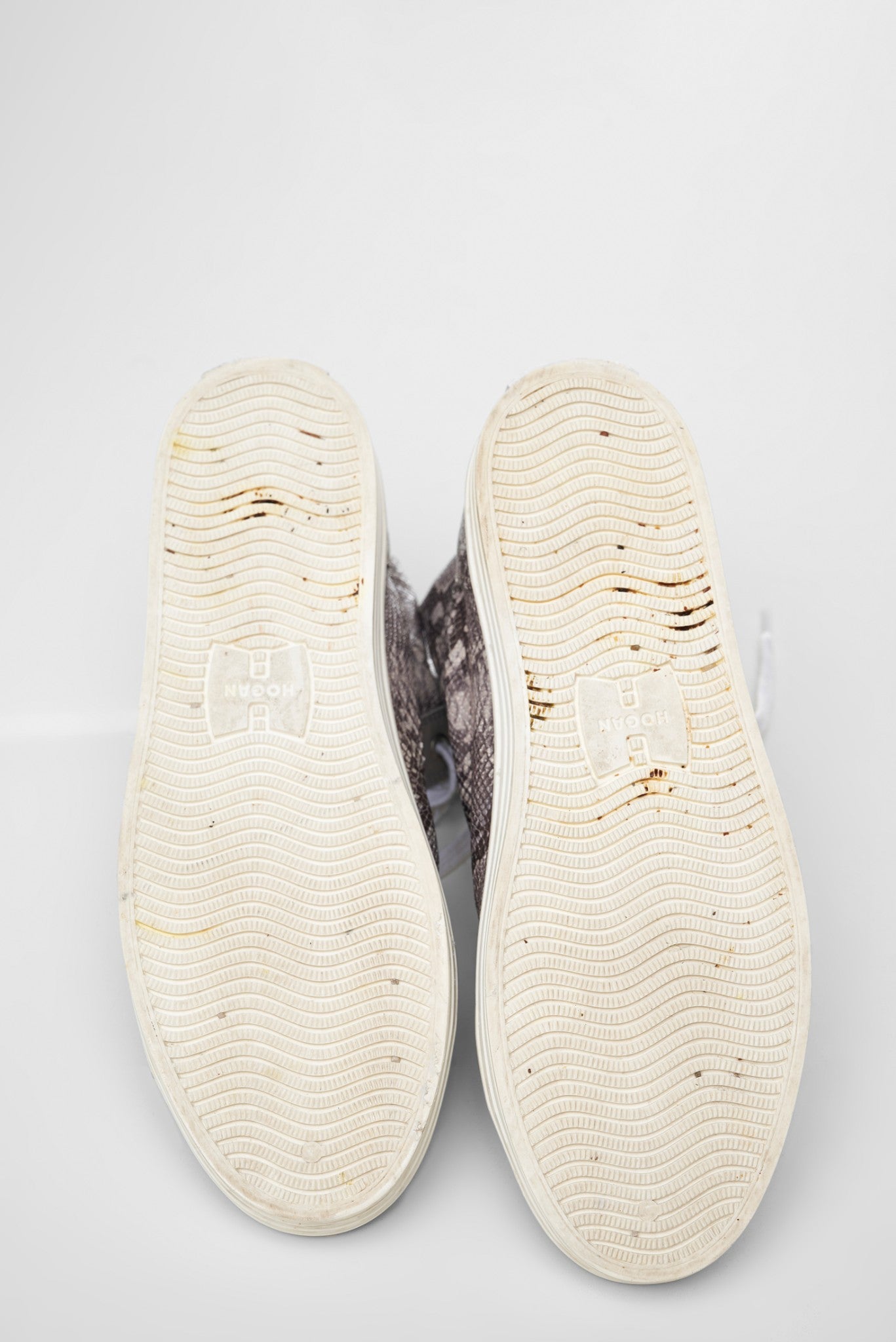 Hogan Grey Snakeskin Sneakers
