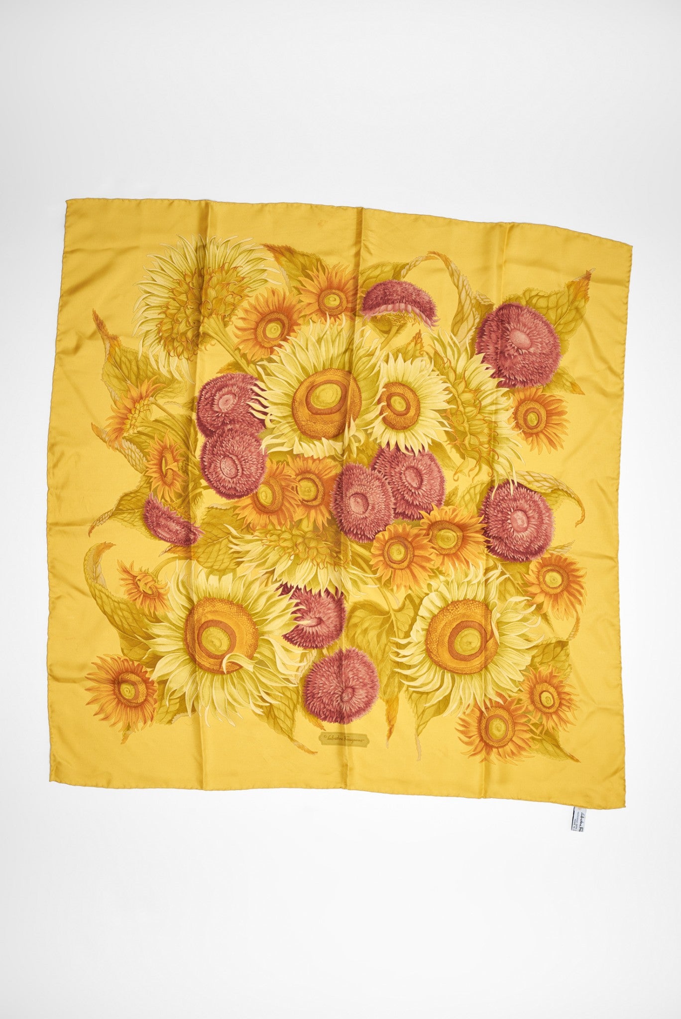Salvatore Ferragamo Silk Yellow Scarf