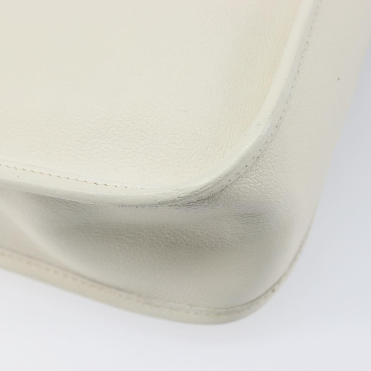 Hermes Vespa Courchevel, White, Leather, Shoulder Bag