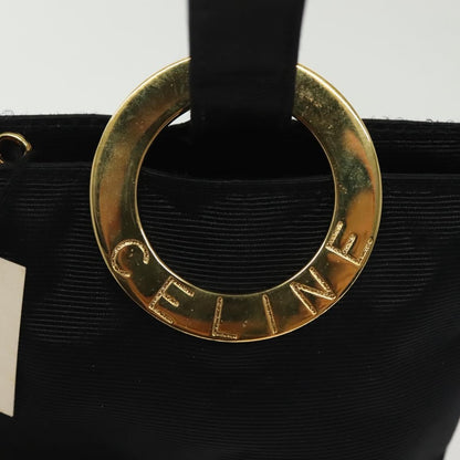 Celine Circle Logo Pouch Nylon, Black, Nylon, Clutch