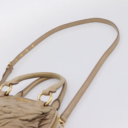 Miu Miu Convertible Dome Satchel Matelasse Leather, Beige, Leather, Handbag