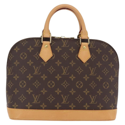 Louis Vuitton Alma Monogram Canvas, Brown, Canvas, Handbag