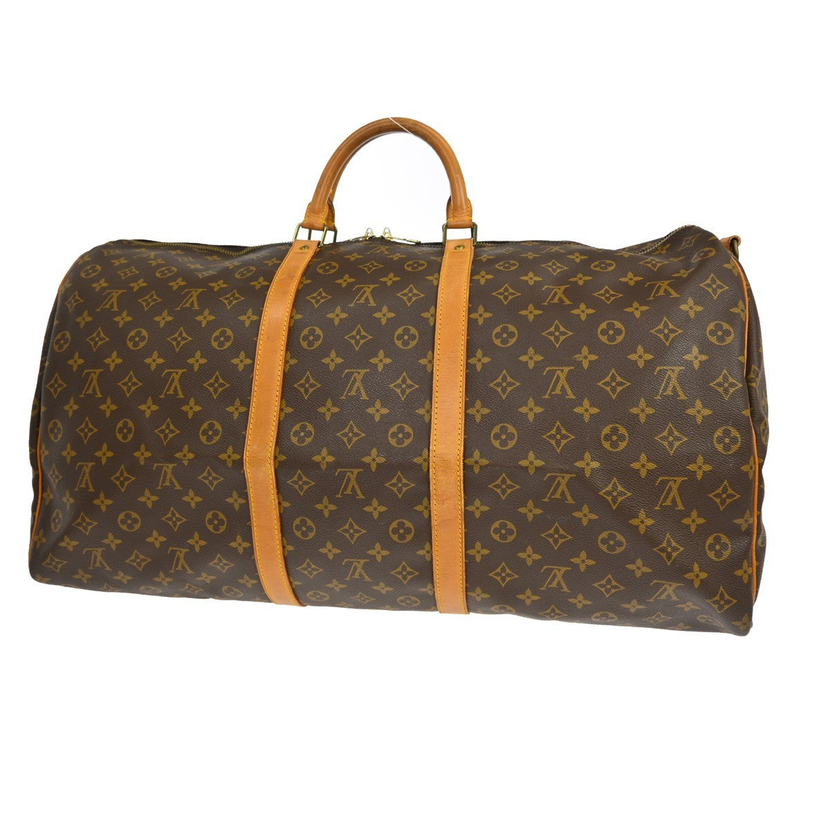 Louis Vuitton Keepall Bandoulière Monogram, Brown, Canvas, Travel Bag