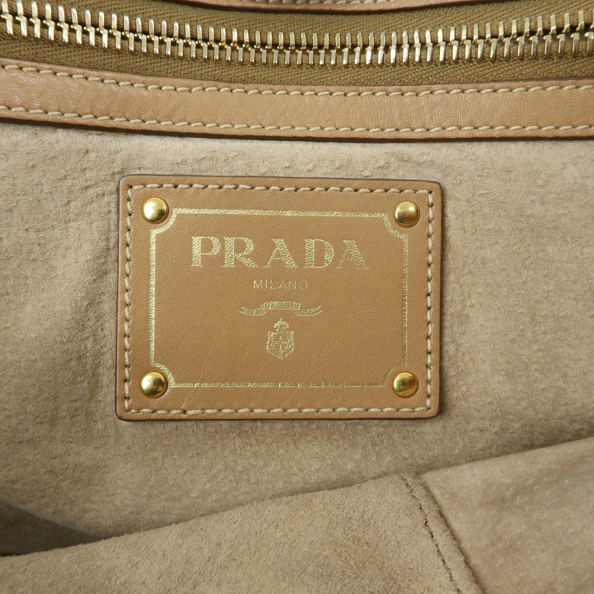 Prada Convertible Shopper Soft Calf, Brown, Leather, Tote Bag