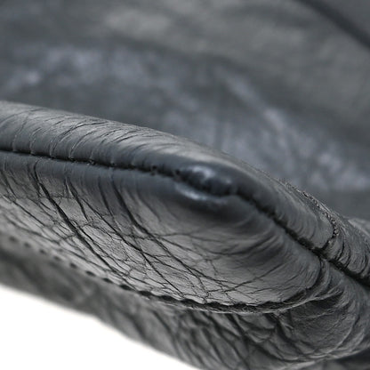 Balenciaga Clip P Leather, Gray, Leather, Clutch