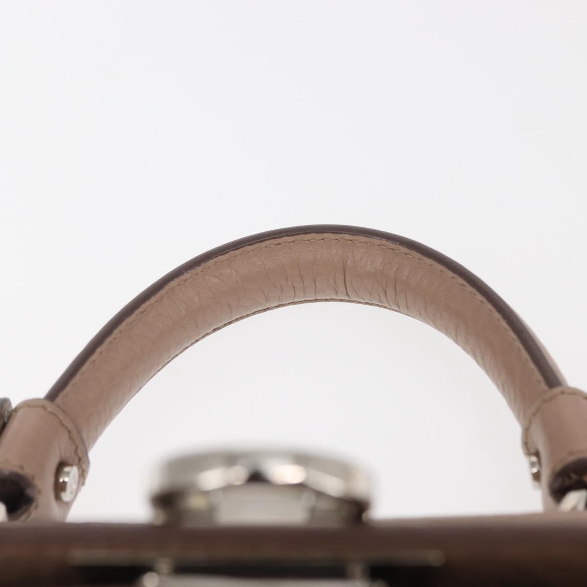 Salvatore Ferragamo Sofia Satchel Grainy Leather, Beige, Leather, Handbag