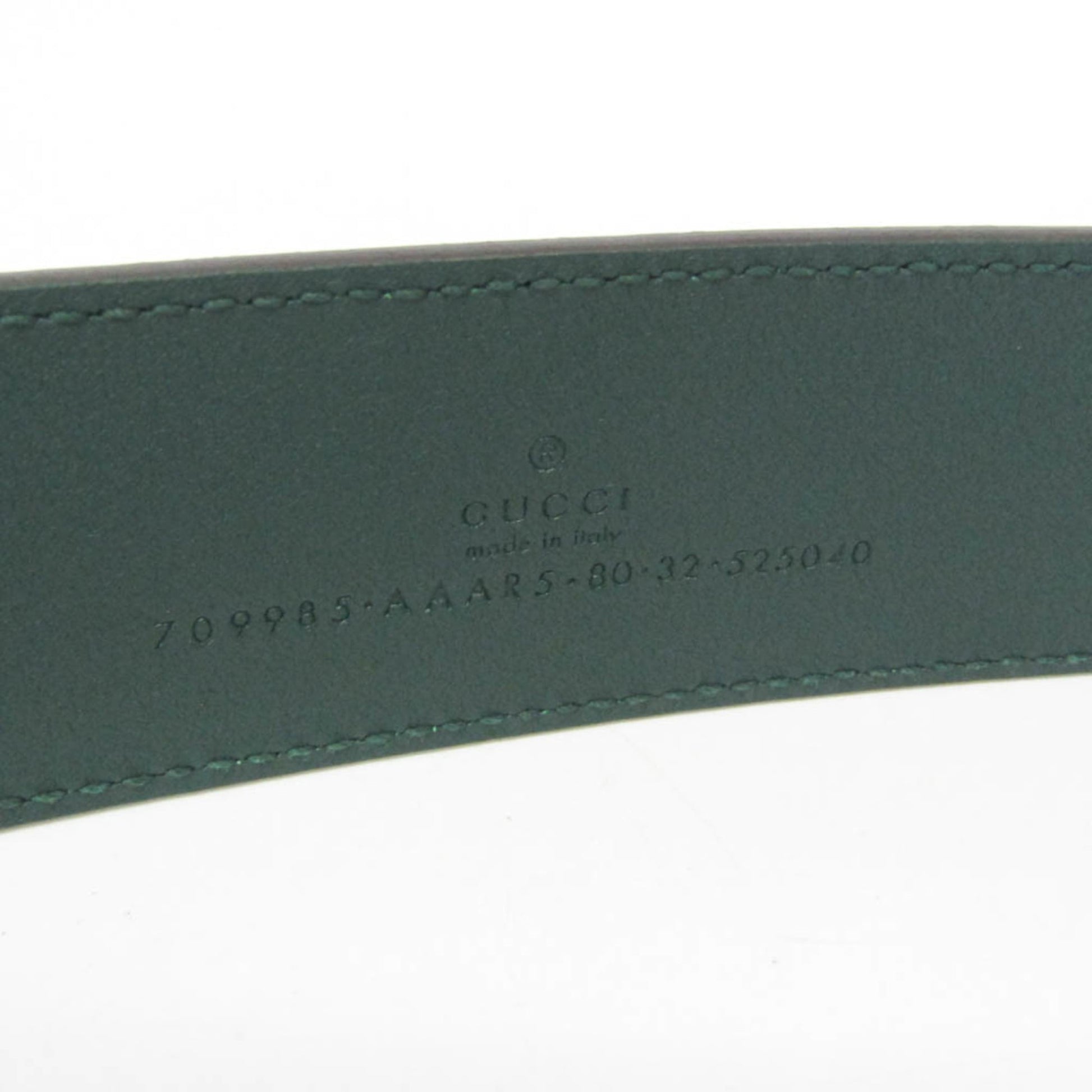 Gucci GG Marmont Reversible Belt Leather, Green, Leather, Belt