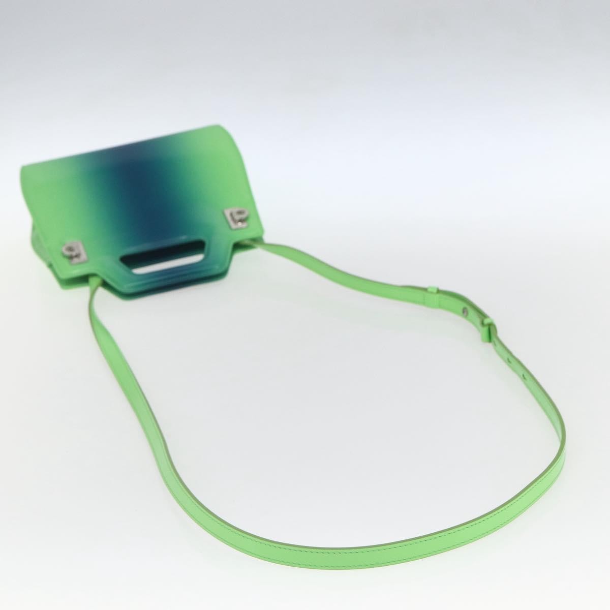 Salvatore Ferragamo Wanda Top Handle Shoulder Gradient Leather, Green, Patent Leather, Handbag