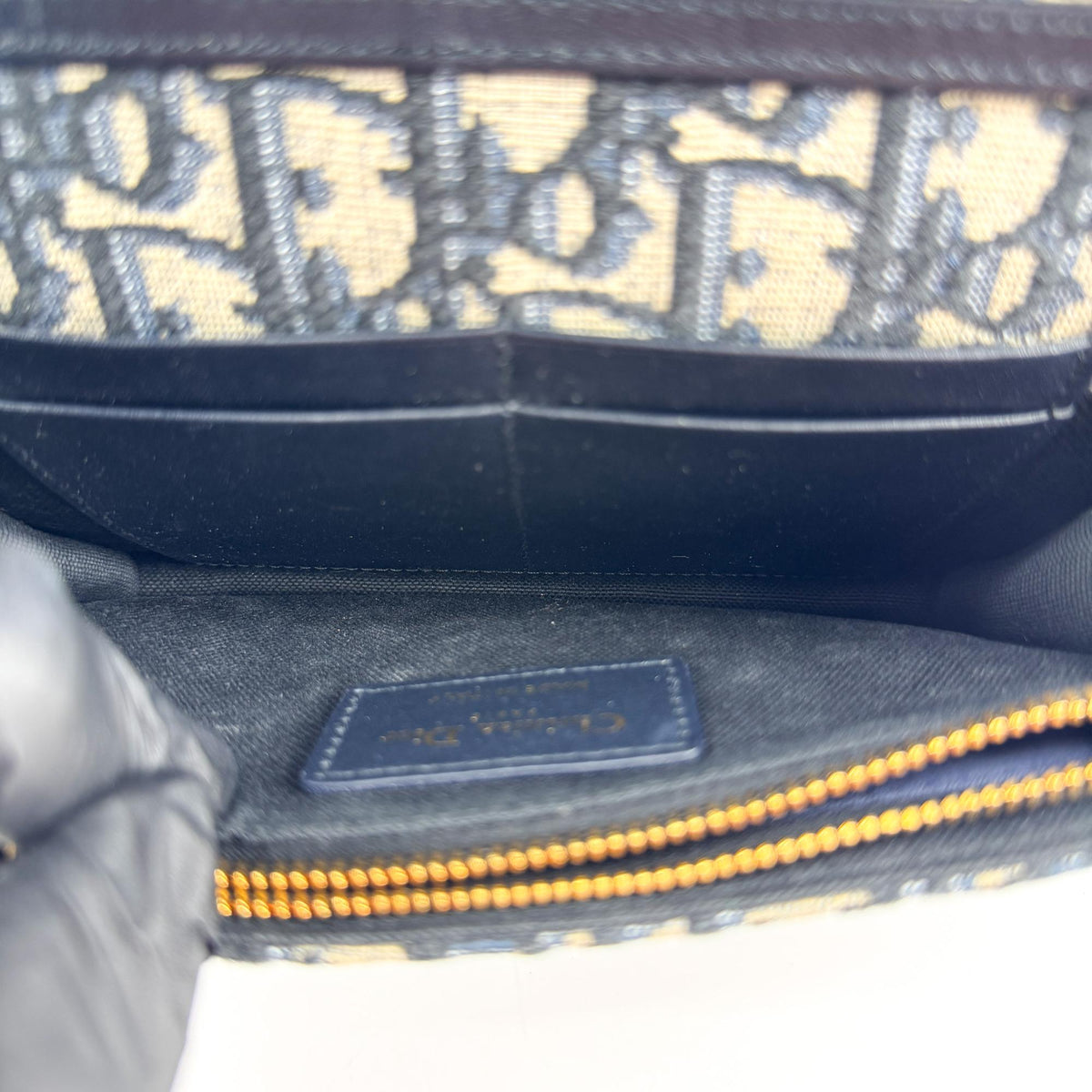 Christian Dior 30 Montaigne 2-in-1 Oblique Canvas, Navy, Canvas, Clutch