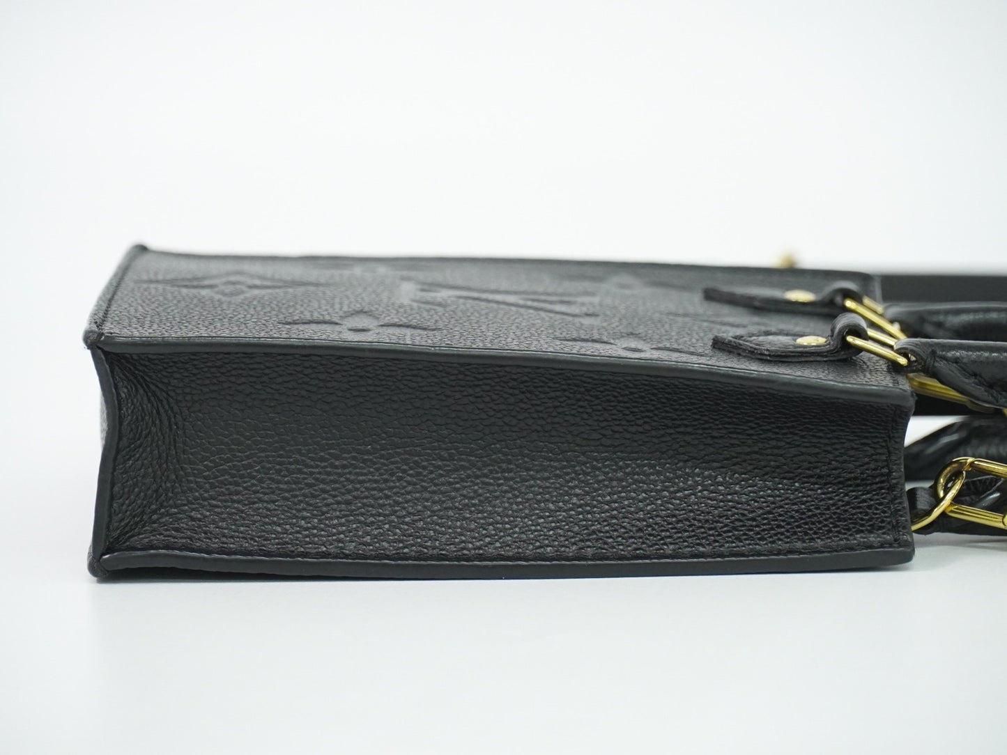 Louis Vuitton Petit Sac Plat Monogram Empreinte Giant, Black, Leather, Handbag