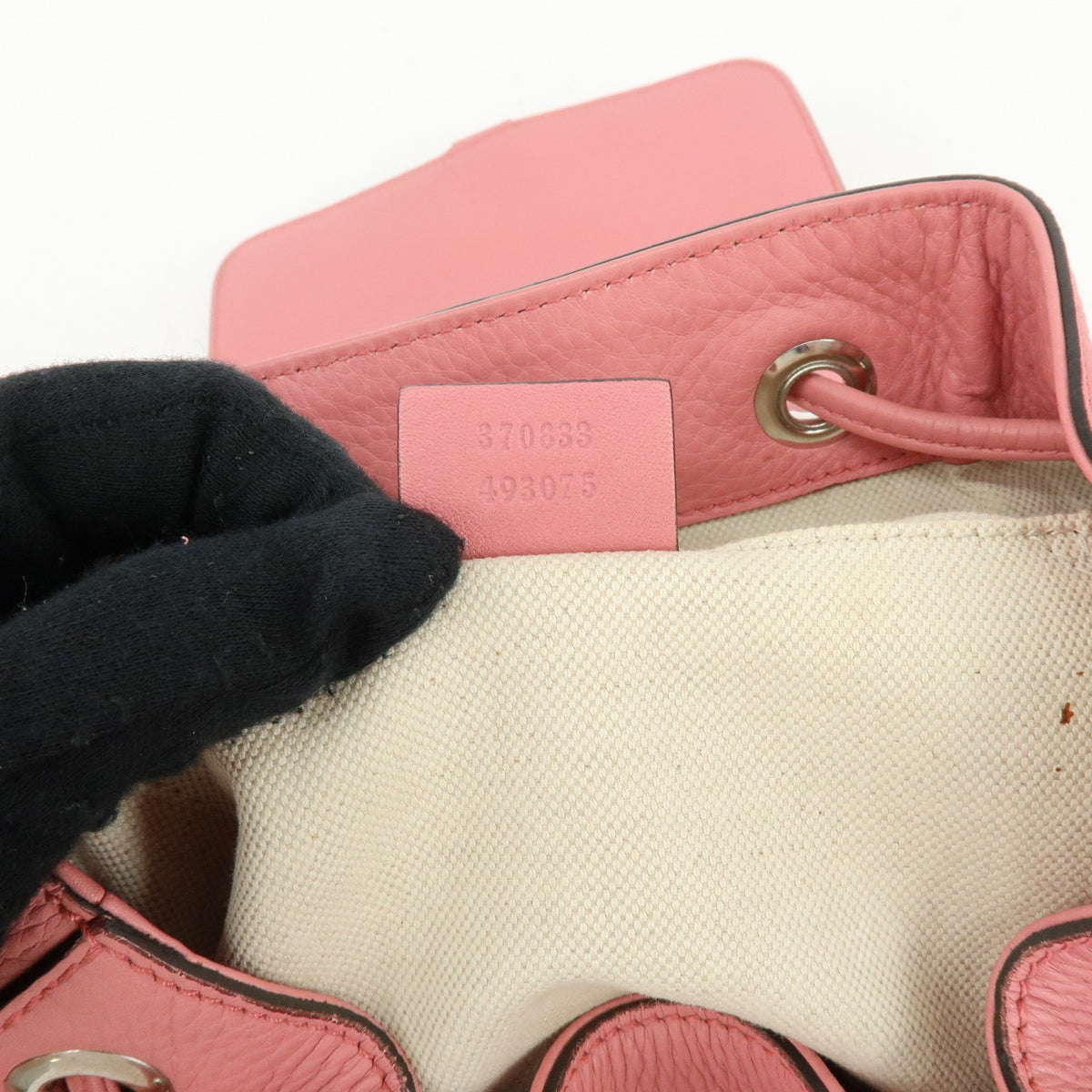 Gucci Bamboo Tassel Leather, Pink, Leather, Backpack