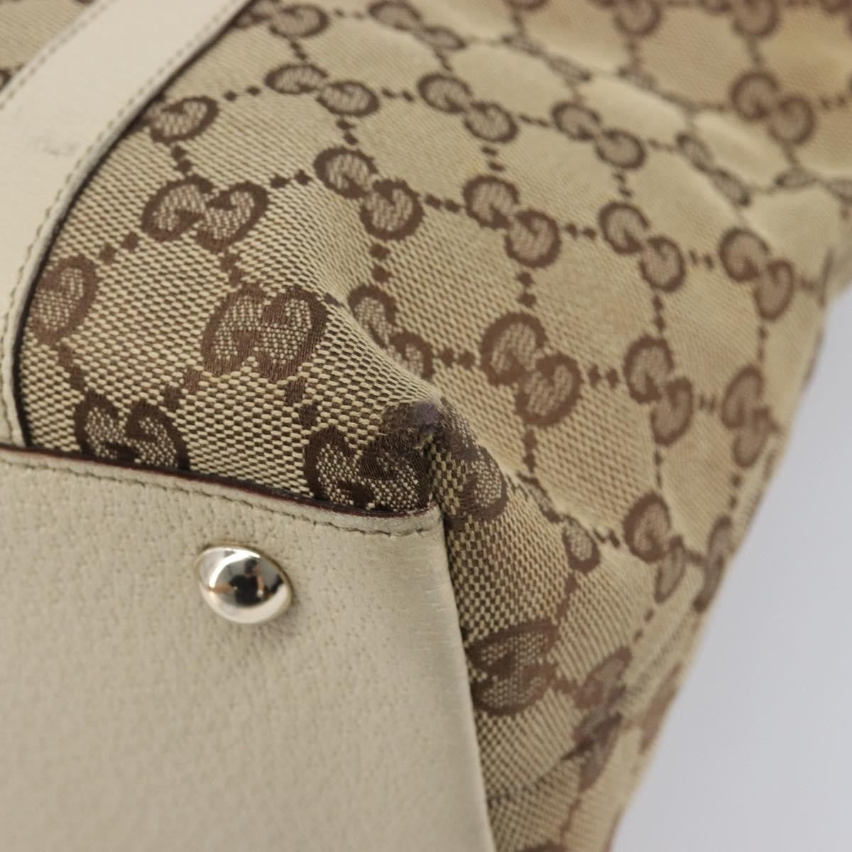 Gucci Abbey Zip Tote GG Canvas and Leather, Beige, Canvas, Handbag